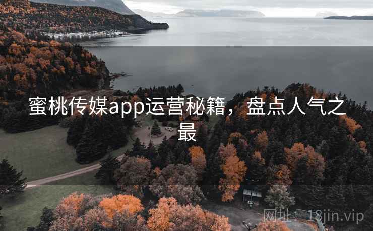 蜜桃传媒app运营秘籍，盘点人气之最